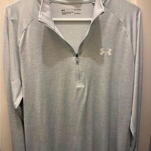 Under Armour Heather Gray Quarter-Zip Top